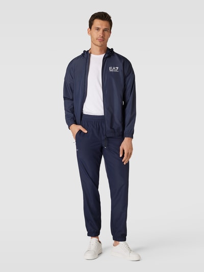 EA7 Emporio Armani Sweatanzug mit Label-Print Marine 1