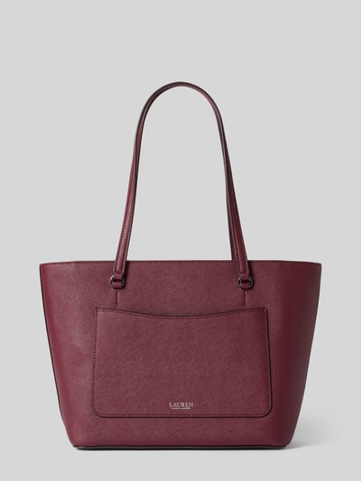 Lauren Ralph Lauren Shopper aus Kalbsleder mit Label-Applikation Bordeaux 4