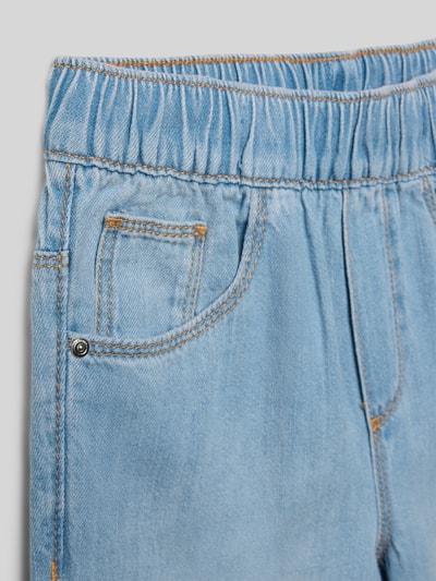 Produktfoto, Loose Fit Jeans aus reiner Baumwolle von s.Oliver RED LABEL, denim, jednolity kolor, pięć kieszeni, elastyczny pas, mid waist, regulacja szerokości w środku