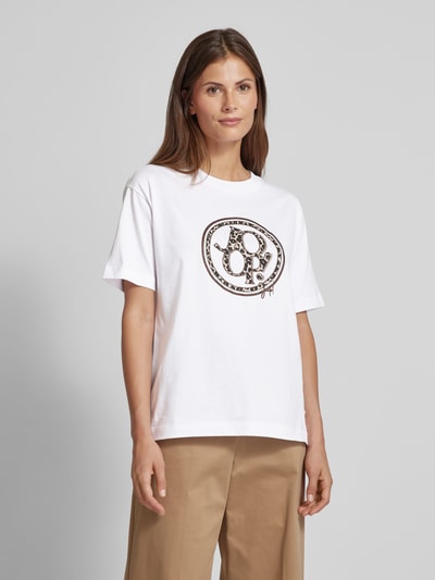 JOOP! T-shirt met labelprint Offwhite - 4