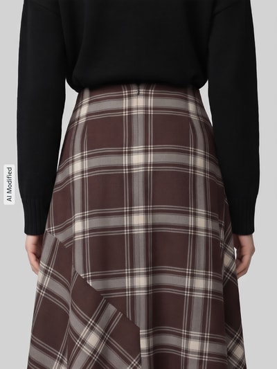 Weekend Max Mara Maxi-Rock mit asymmetrischem Saum Modell 'D-ROCK' Mittelbraun 3