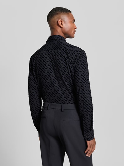 BOSS Slim Fit Businesshemd mit Kentkragen Modell 'HANK' Black 5