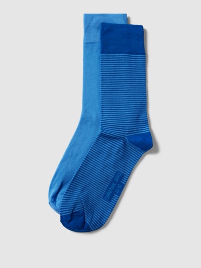 Christian Berg Men Socken mit Label-Detail im 2er-Pack Blau 1