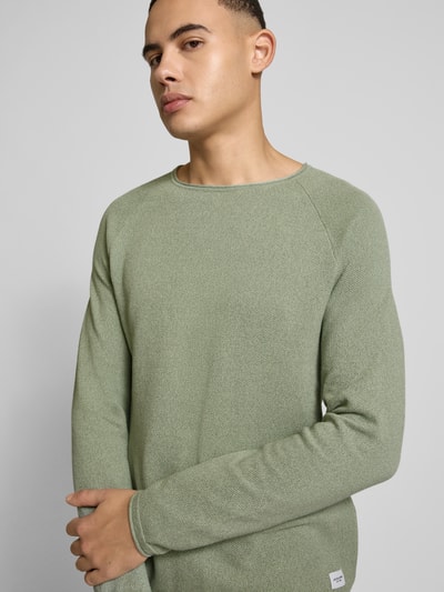 Jack & Jones Strickpullover mit Rundhalsausschnitt Mint Melange 3