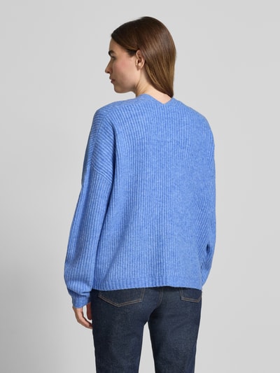 mbyM Cardigan mit gerippten Abschlüssen Dunkelblau 5