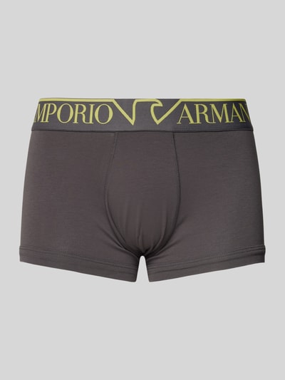 Emporio Armani Boxershort met elastische band met label Donkergrijs - 1