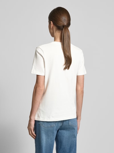 Tommy Hilfiger T-shirt met labelprint Ecru - 5