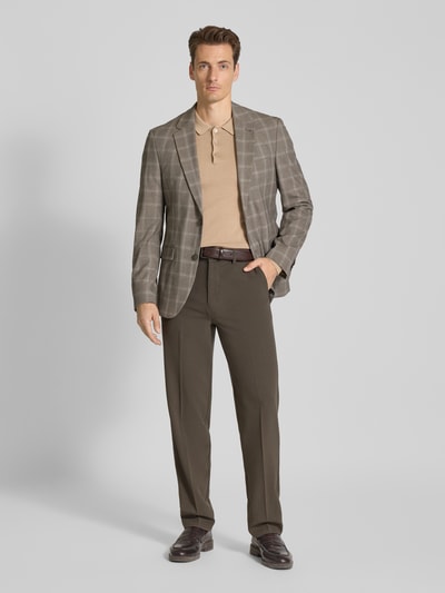 Lindbergh Relaxed Fit Stoffhose mit Bügelfalten Schlamm 1