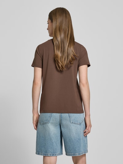 s.Oliver RED LABEL Regular fit T-shirt van katoenmix Donkerbruin - 5