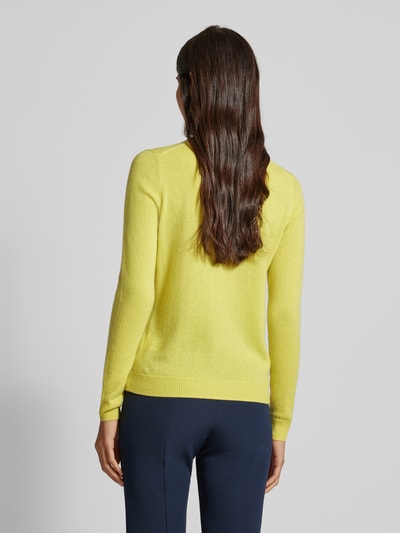 Christian Berg Woman Gebreide pullover met structuurmotief Lichtgeel - 5