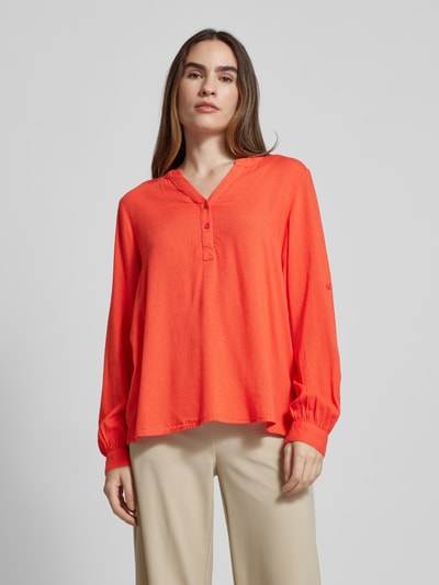 Kaffe Blouse met korte knoopsluiting, model 'milia' Koraal - 4