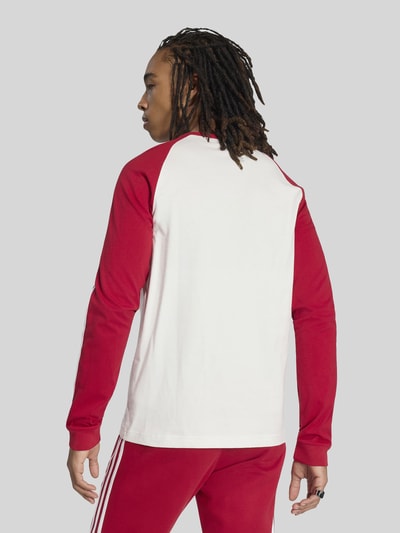 adidas Originals Regular Fit Langarmshirt aus reiner Baumwolle mit Logo-Stitching Offwhite 5