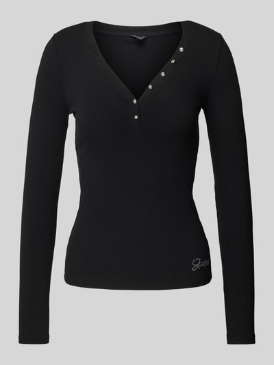 Guess Longsleeve in Ripp-Optik Modell 'KYLA' Black 2