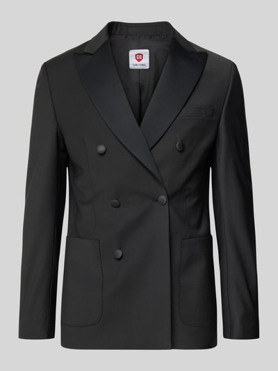 CG - Club of Gents 1-knoops colbert met reverskraag, model 'Phoenix' Zwart - 2