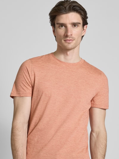 MCNEAL T-shirt met geribde ronde hals Terracotta - 3