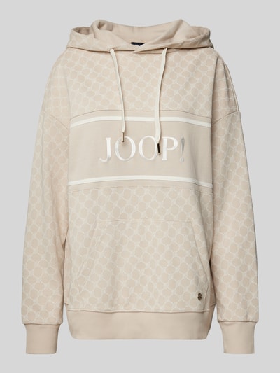 JOOP! Oversized hoodie met labelstitching Beige - 2