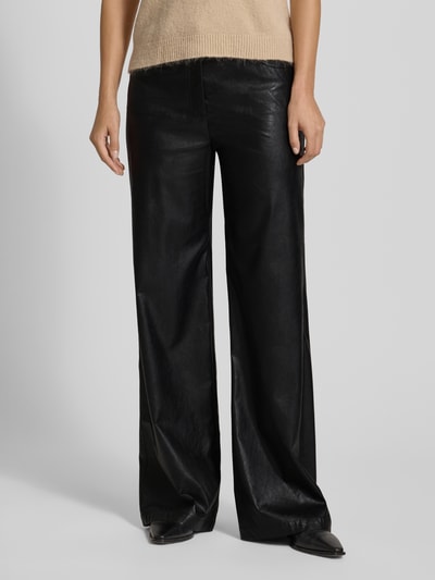 Marc Cain Hose aus Viskose-Mix in Leder-Optik Black 4