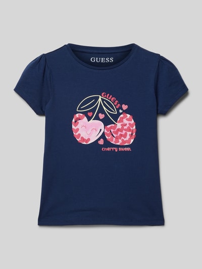 Guess T-Shirt mit Motiv-Print Marine 1