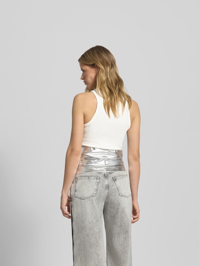 Rabanne Tanktop mit Raffungen Weiss 5