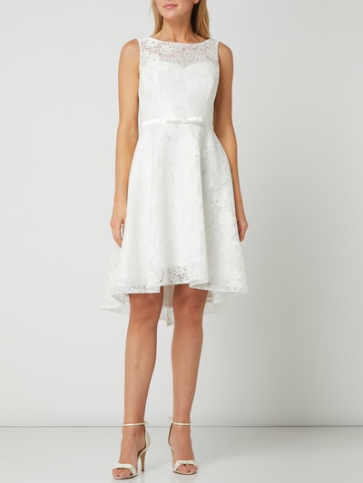 TROYDEN COLLECTION Cocktailjurk van gebloemd kant  Offwhite - 1