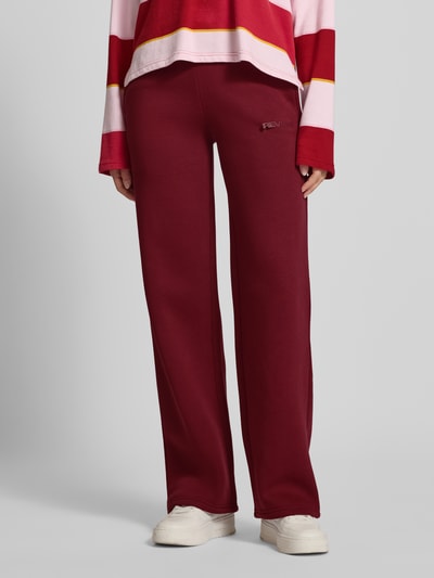 Review Sweatpants mit elastischem Bund Bordeaux 4