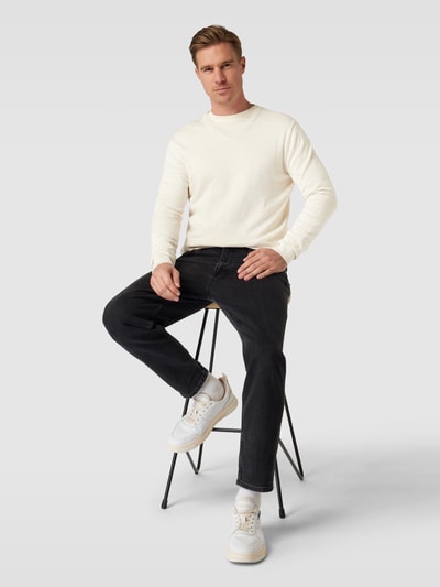 Tom Tailor Strickpullover mit V-Ausschnitt Offwhite 1