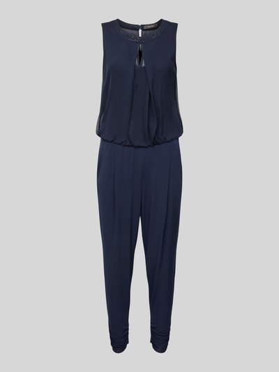 Vera Mont Jumpsuit mit Rundhalsausschnitt Dunkelblau 2