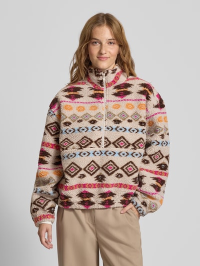 Only Regular fit schipperstrui in teddybontlook, model 'JANNE' Offwhite - 4