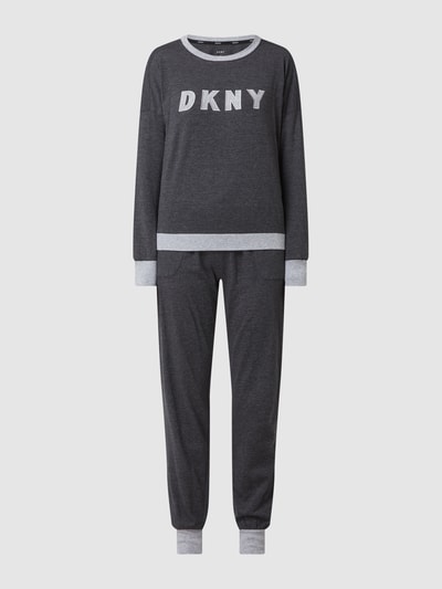 DKNY Piżama z logo Średnioszary 2