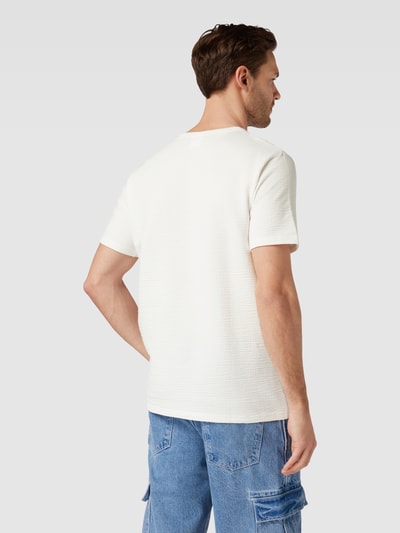 SELECTED HOMME T-shirt met structuurmotief, model 'SANDER' Offwhite - 5