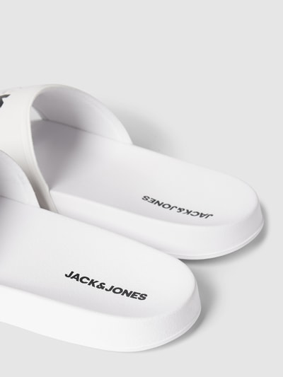 Jack & Jones Klapki z nadrukiem z logo model ‘LARRY’ Biały 2