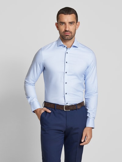 Eterna Koszula biznesowa o kroju slim fit z kołnierzykiem new kent Błękitny 4