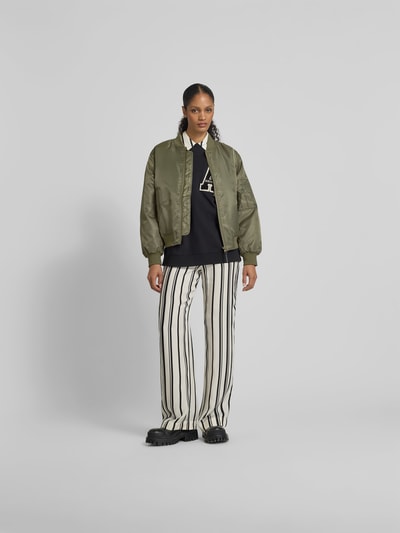Anine Bing Bomberjacke mit Reißverschluss Khaki 1