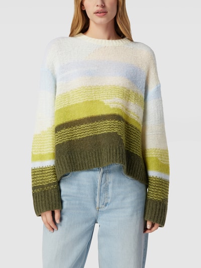 Marc O'Polo Wollpullover aus Schurwoll-Mix mit Streifenmuster Apfel 4
