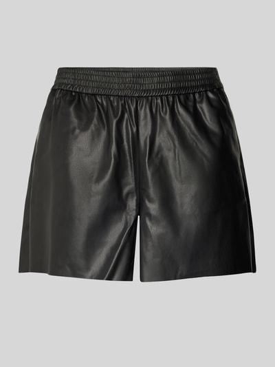 Vero Moda Comfort Fit Shorts aus Kunstleder mit elastischem Bund Modell 'OLYMPIA' Black 2