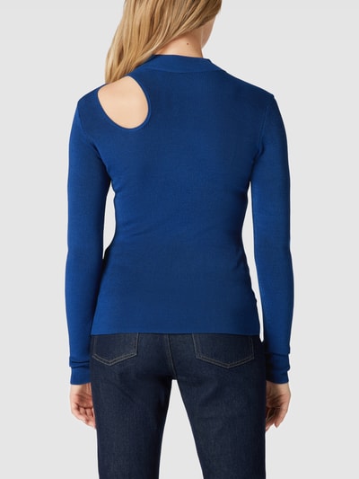 Copenhagen Muse Gebreide pullover met cut-out, model 'NATACHA' Koningsblauw - 5
