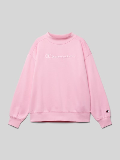 CHAMPION Sweatshirt mit Label-Stitching Rosa 1