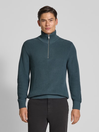 MCNEAL Strickpullover mit Troyer-Kragen Anthrazit 4