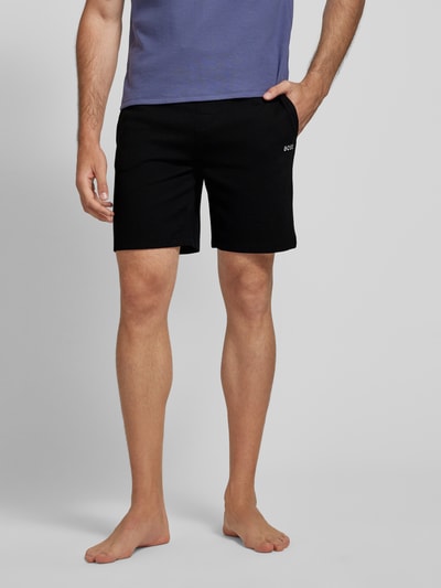 BOSS Regular Fit Sweatshorts mit Strukturmuster Black 4