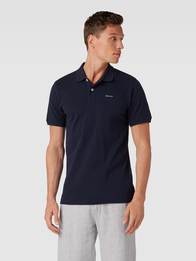 Gant Poloshirt mit Seitenschlitzen Modell 'Pique' Marine 4