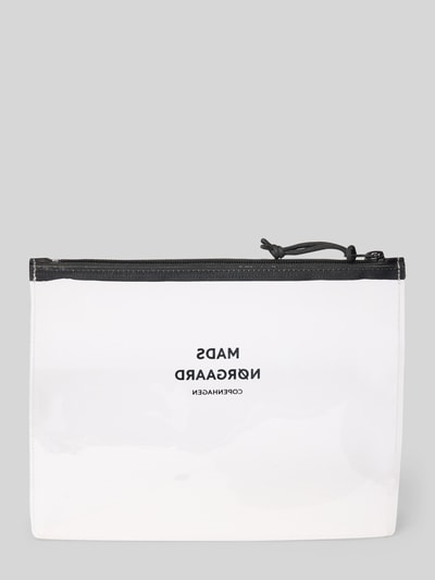 Produktfoto, transparentna Purse in transparenter Optik Modell 'Craze Hope' von MADS NØRGAARD z główną przegrodą na zamek błyskawiczny i nadrukiem z logo