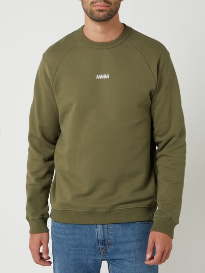 Matinique Sweatshirt aus Baumwollmischung Modell 'Logo' Oliv 4