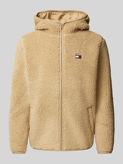 Tommy Jeans Teddyfell-Jacke mit Kapuze Beige 1