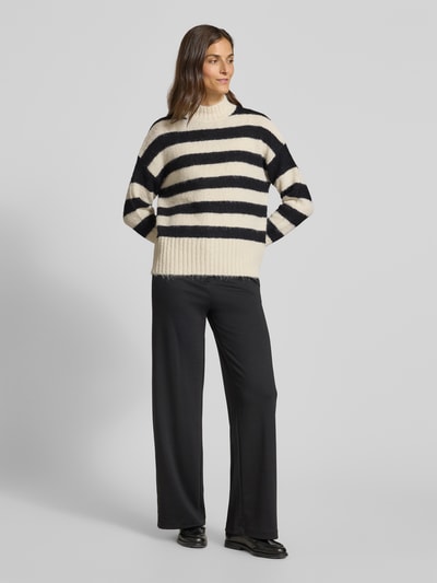 Soyaconcept Strickpullover mit gerippten Abschlüssen Modell 'ILENE' Black 1