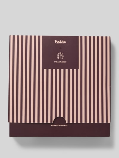 POCKIES Pyjama-Oberteil mit Brusttasche Bordeaux 4