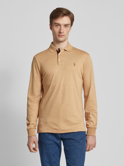 Polo Ralph Lauren Poloshirt mit Label-Stitching Camel 4