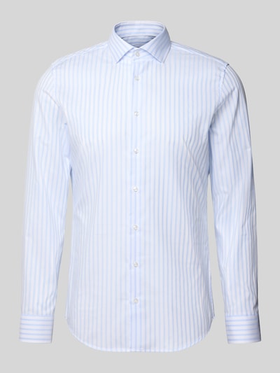 SEIDENSTICKER Slim fit zakelijk overhemd van katoen met kentkraag Bleu - 2