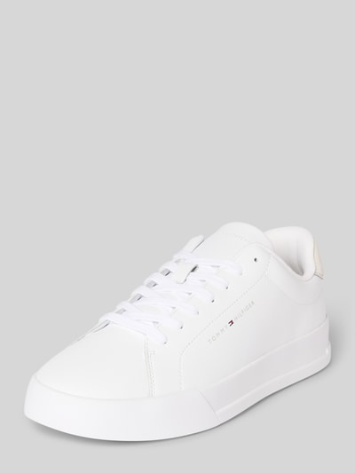 Tommy Hilfiger Low Top Sneaker aus Leder-Mix Weiss 1