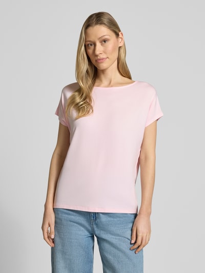 s.Oliver RED LABEL T-shirt o kroju loose fit z mieszanki wiskozy Jasnoróżowy 4