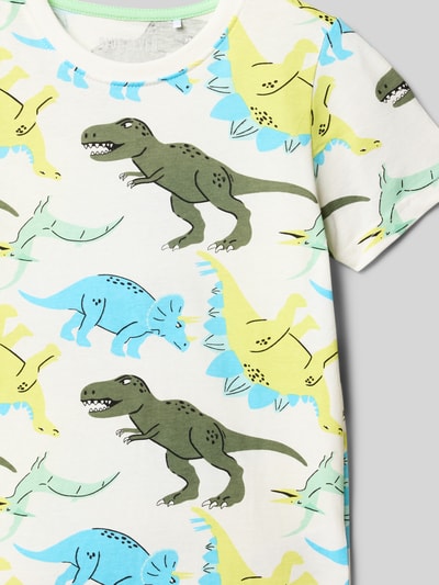 Blue Seven T-Shirt mit Motiv-Print Weiss 2